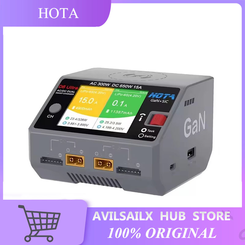 Lipo Battery 6S - Pengisi Daya Dual Channel HOTA D6