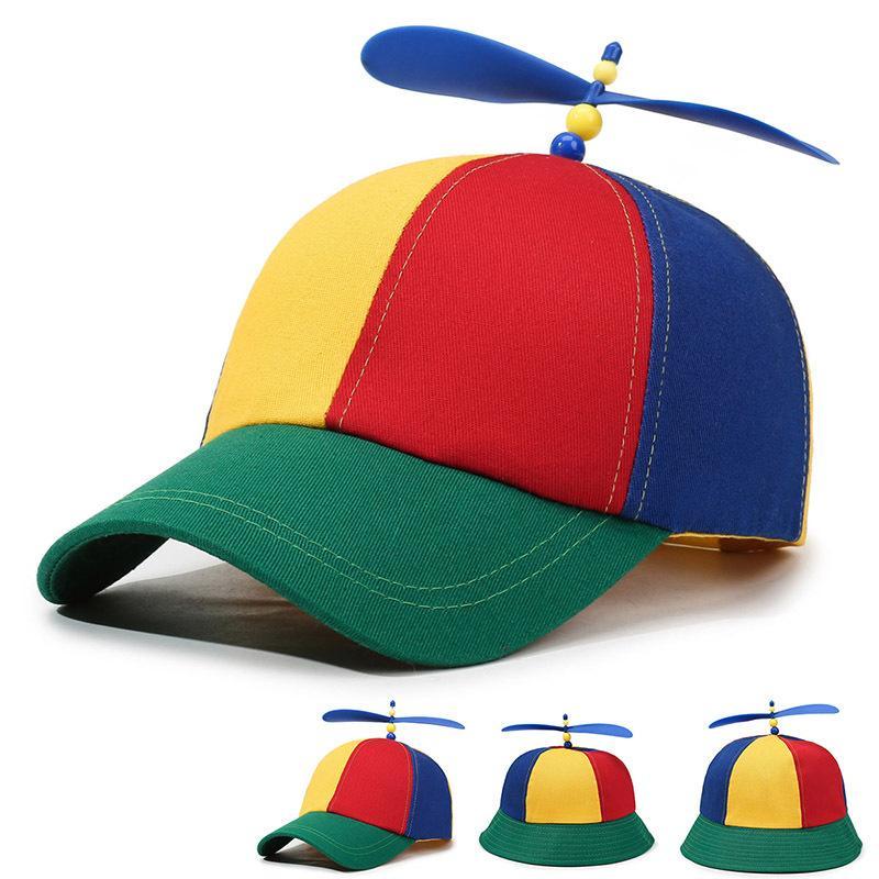 Propeller Guard - 【S】Topi Baseball Warna-Blok Modis dengan Propeler
