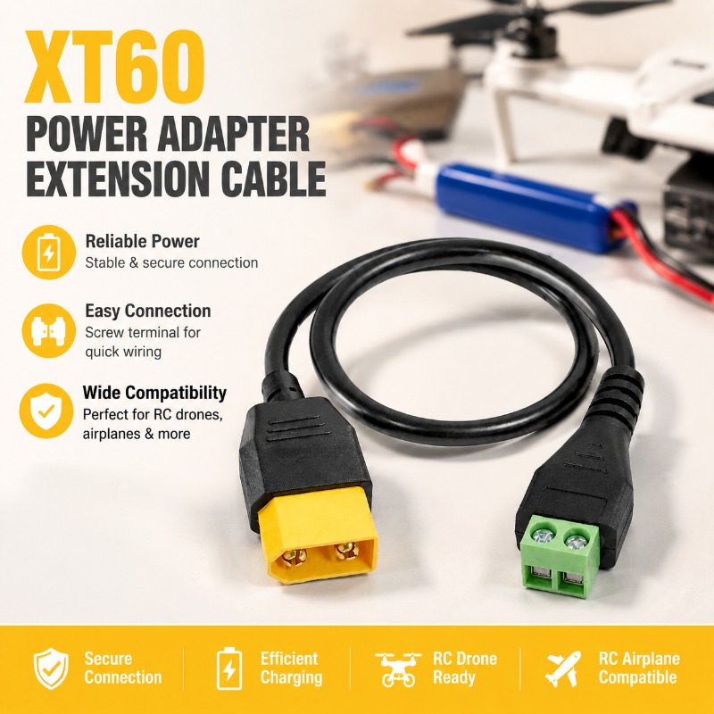 Balance Charger Rc - Konektor XT60 Male Female ke Kabel