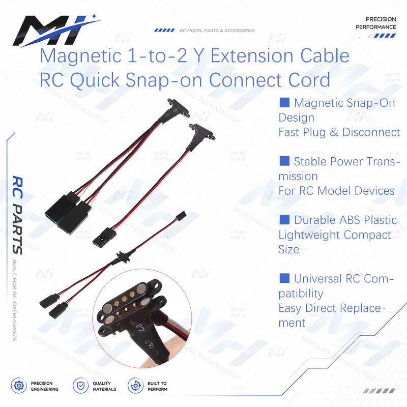 Rc Drone - Kabel Ekstensi Magnetik 1-ke-2 Y dengan