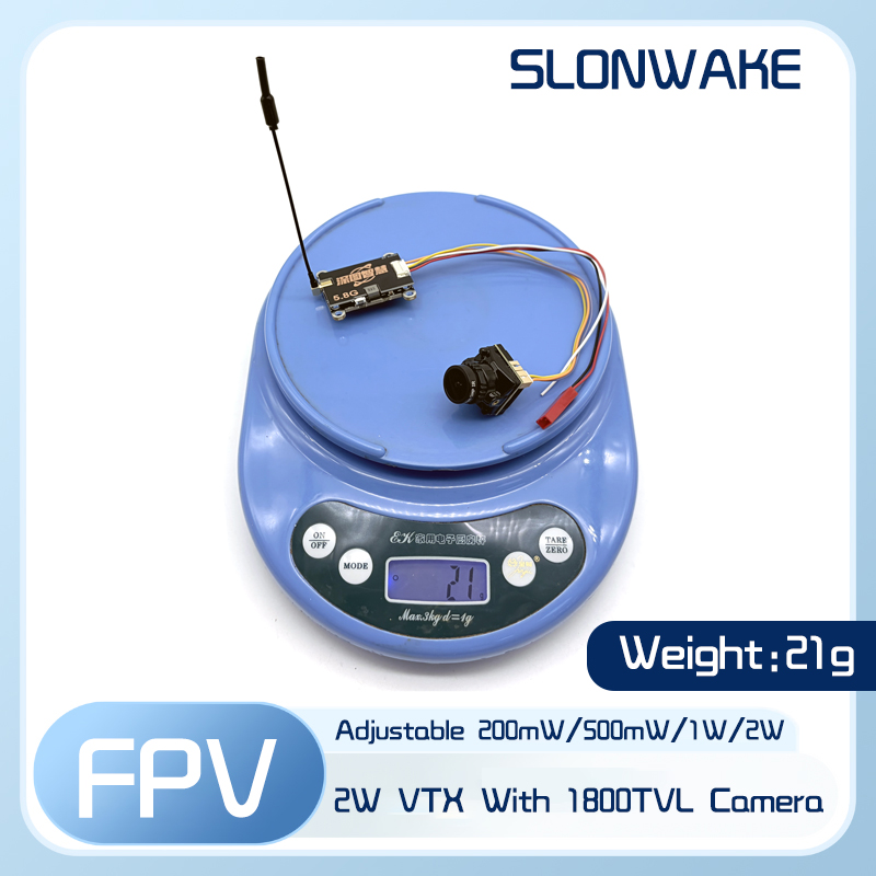 SLONWAKE 5.8G 56CH 2W pemancar - Fpv Camera ulasan dan harga