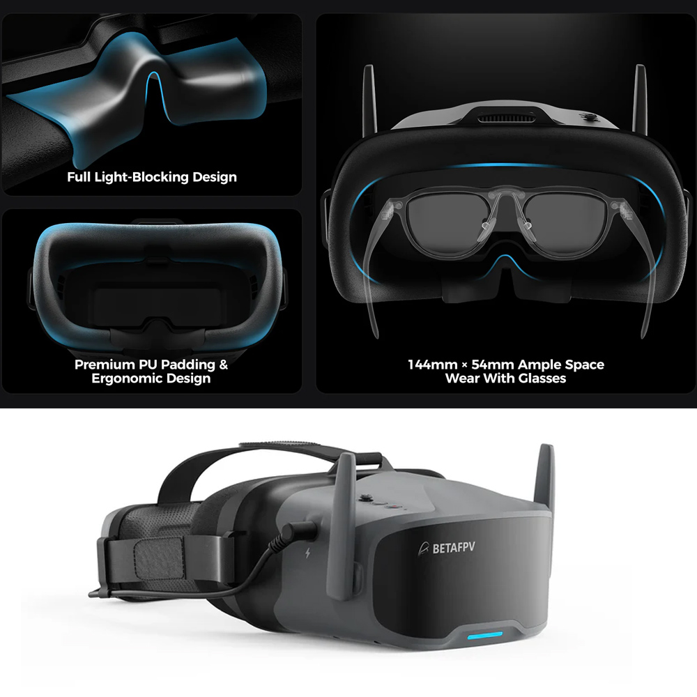 BETAFPV VR04 Kacamata FPV HD P - Goggles Fpv ulasan dan harga