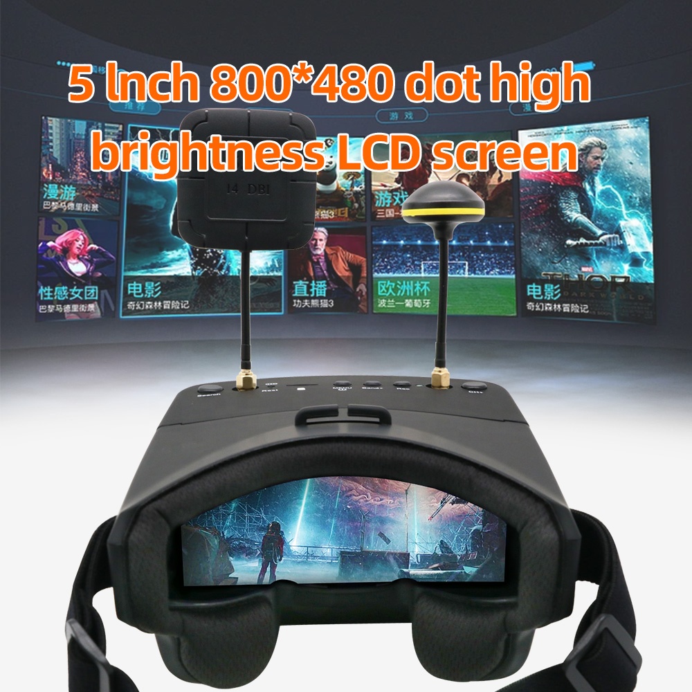 EV800D 5.8G 40CH 5 Inci 800*48 - Goggles Fpv ulasan dan harga
