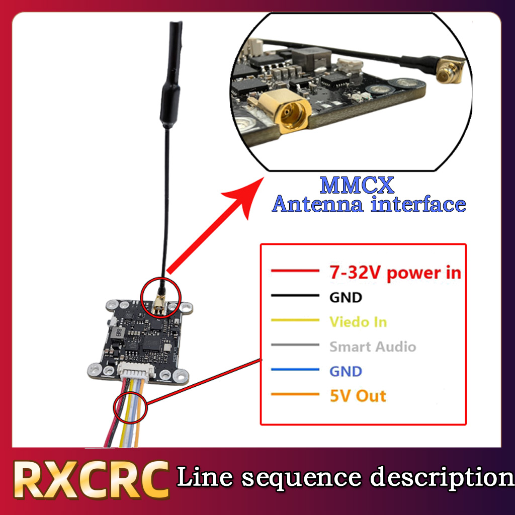 Modul RXCRC 5.8G 48CH 1.6W VTX - Fpv Camera ulasan dan harga