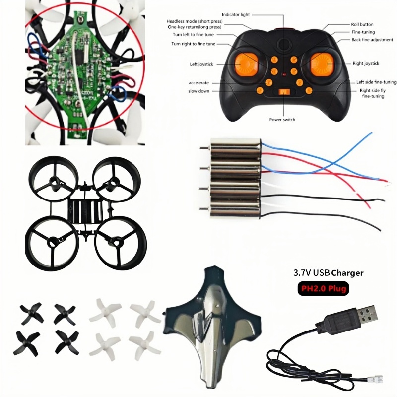 Kit Drone DIY Lengkap 2.4G 6Ax - Brushed Drone Motor ulasan dan harga